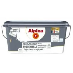 Alpina Sous Couche Universelle Acrylique Grands Travaux - Intérieur | Couleur: Blanc - Conditionnement: 5L - Blanc