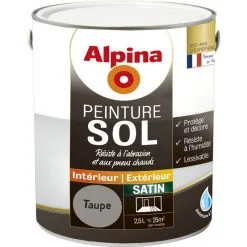 Alpina Peinture Sol - Intérieur & Extérieur - Satin - 2,5L