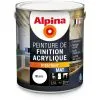 Alpina Peinture De Finition Acrylique - Intérieur - Mat - 2,5L | Finition: Mat - Couleur: Blanc - Blanc